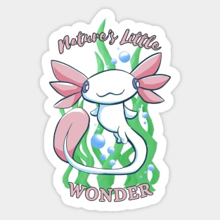 Nature's Little Wonder- Cute Axolotl Design Sticker